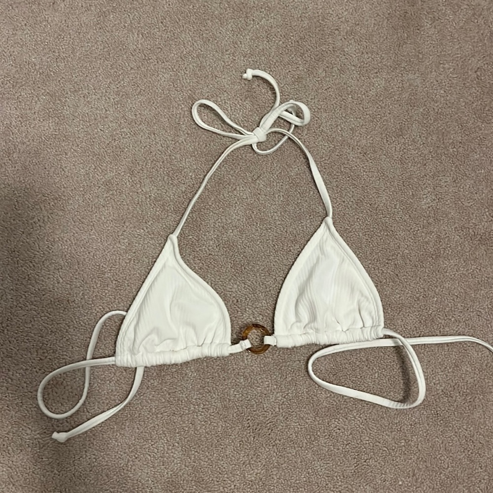 white bikini top